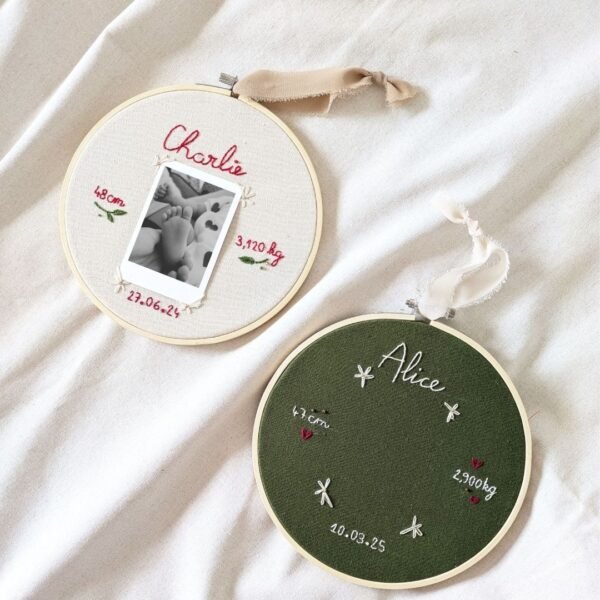 Broderie personnalisée faite main par En Plein Cœur Créations