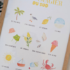 Mon imagier du sud - affiche aquarelle