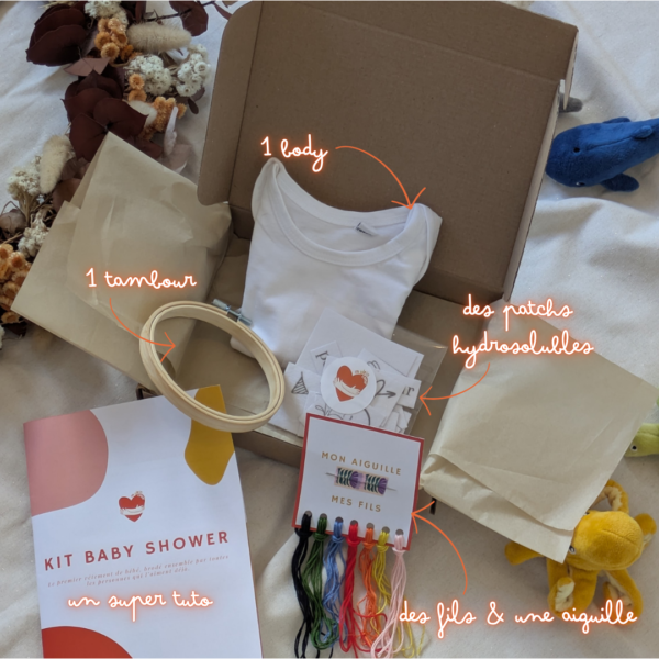 Kit baby shower - broderie