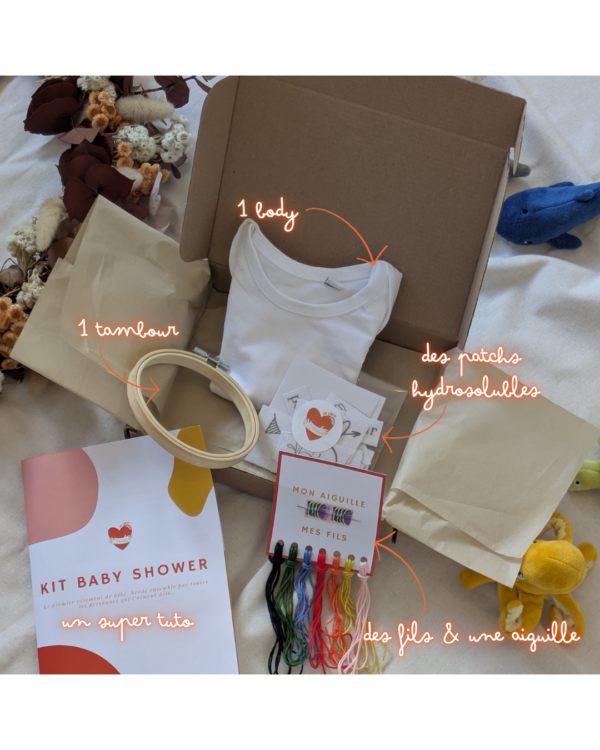 Kit baby shower - broderie